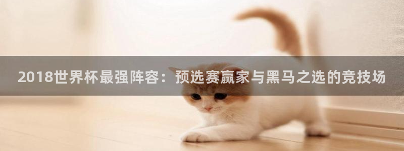 2026世界杯买球:2018世界杯最强阵容:预选赛赢家与黑马之选的竞技场